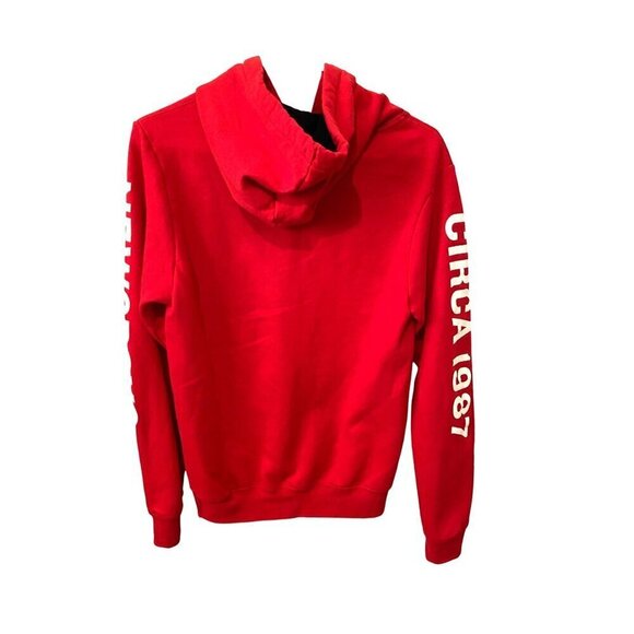 Newsboys Y2K United Circa 1987 Red Hoodie Hooded XS Sweatshirt Concert Christian - Picture 2 of 4